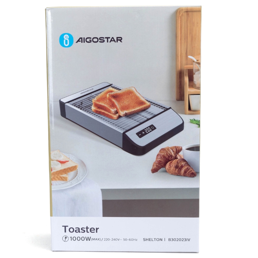 Aigostar - Тостер 840-1000W/230V матов хром