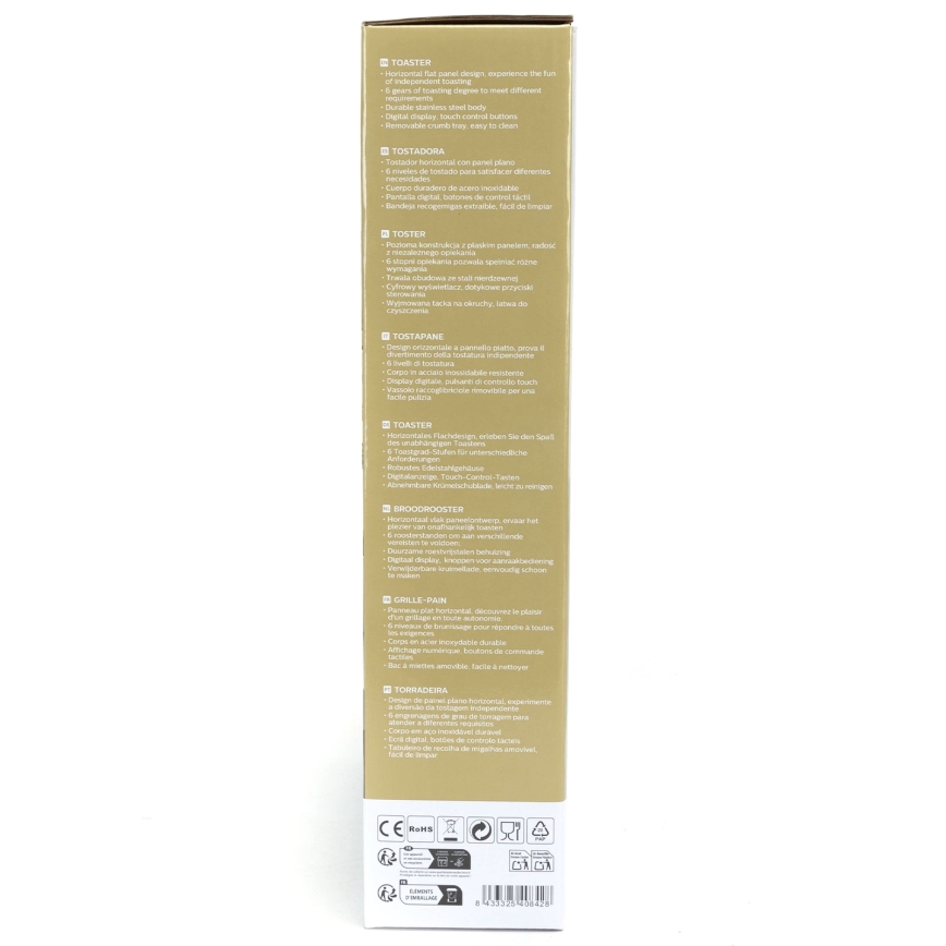 Aigostar - Тостер 840-1000W/230V матов хром