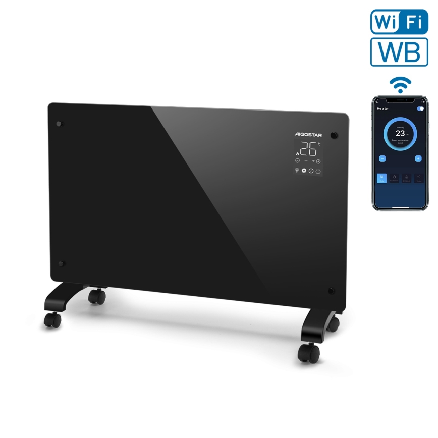 Aigostar - Умен електрически нагревател/конвектор 2000W Wi-Fi