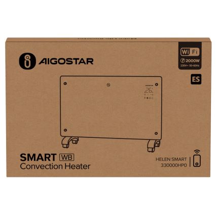 Aigostar - Умен електрически нагревател/конвектор 2000W Wi-Fi