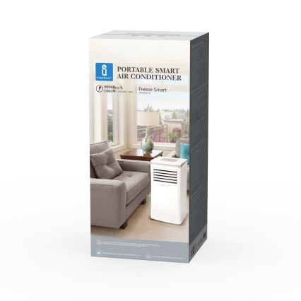 Aigostar - Умен мобилен климатик 3 в 1 1003W/230V 9000 BTU Wi-Fi бял + дистанционно управление