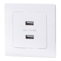 Aigostar - USB захранваща розетка с рамка 2x USB-A бяла
