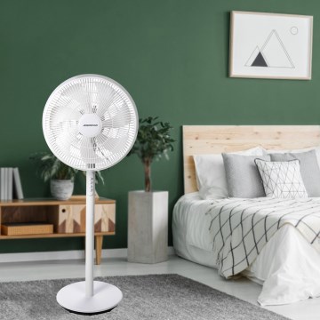 Aigostar - Вентилатор на стойка 45 W / 230 V, диаметър 35 см, бял