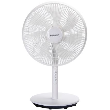 Aigostar - Вентилатор на стойка 45 W / 230 V, диаметър 35 см, бял