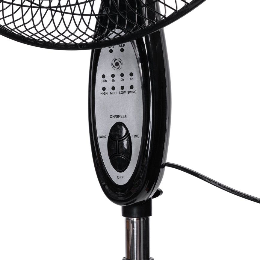 Aigostar - Подов вентилатор 60 W/230 V, 130 см, черен, с дистанционно управление