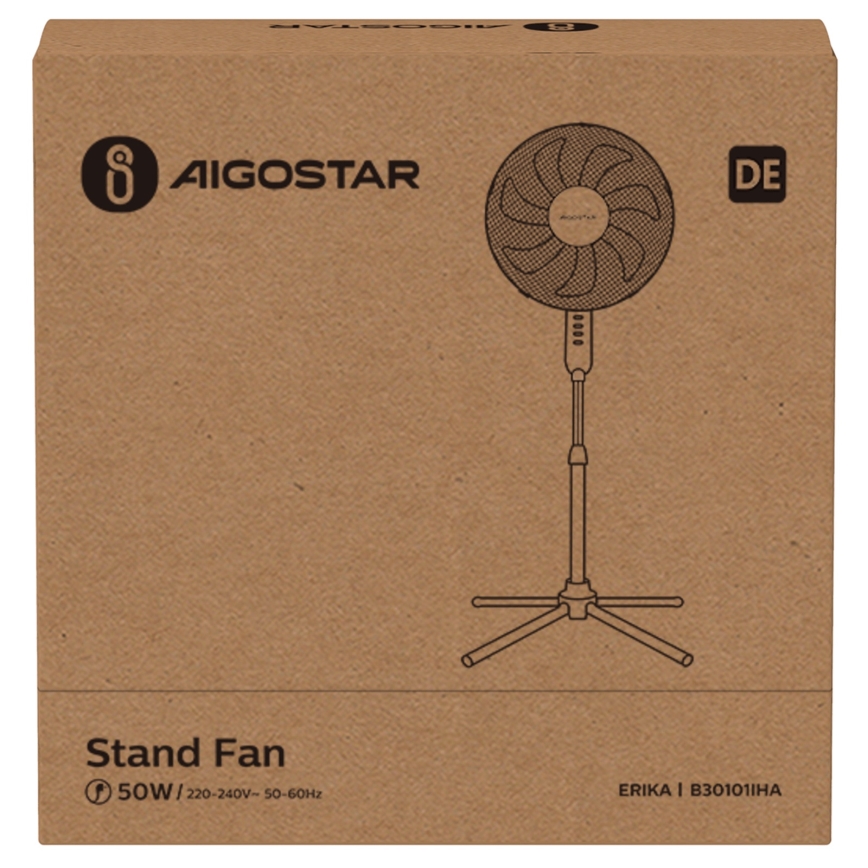 Aigostar - Вентилатор тип кула 50W/230V 120 см бял