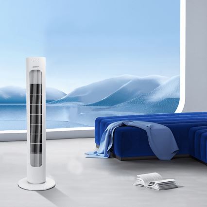 Aigostar - Вентилатор тип кула 50W/230V бял + дистанционно управление