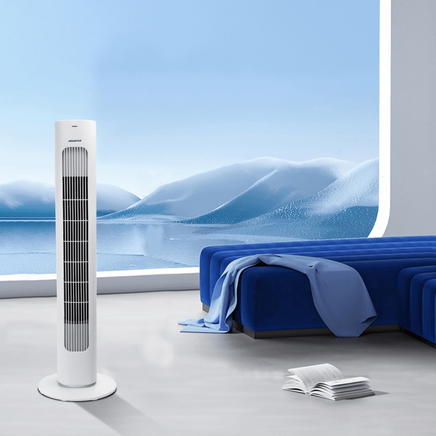 Aigostar - Вентилатор тип кула 50W/230V бял + дистанционно управление