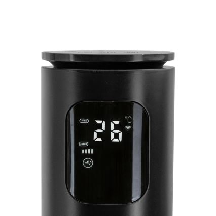 Aigostar - Вентилатор тип кула 50W/230V черен Wi-Fi + дистанционно управление
