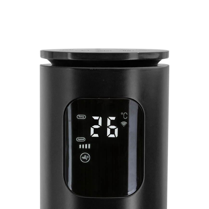 Aigostar - Вентилатор тип кула 50W/230V черен Wi-Fi + дистанционно управление