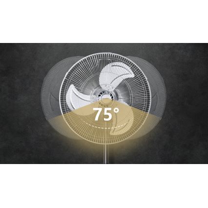 Aigostar - Вентилатор тип кула 50W/230V лъскав хром/черен