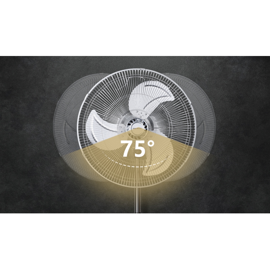 Aigostar - Вентилатор тип кула 50W/230V лъскав хром/черен