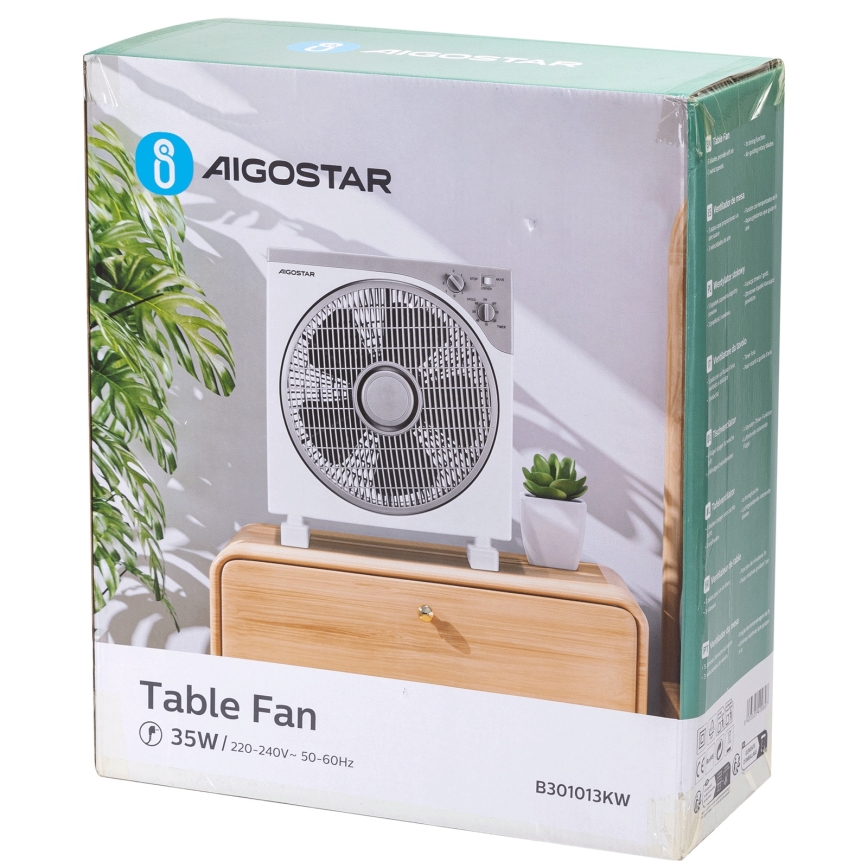 Aigostar - Вентилатор за маса 35W/230V