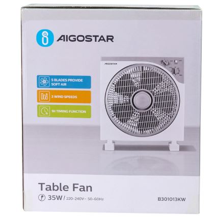Aigostar - Вентилатор за маса 35W/230V