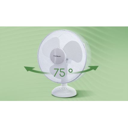 Aigostar - Вентилатор за маса 40W/230V бял