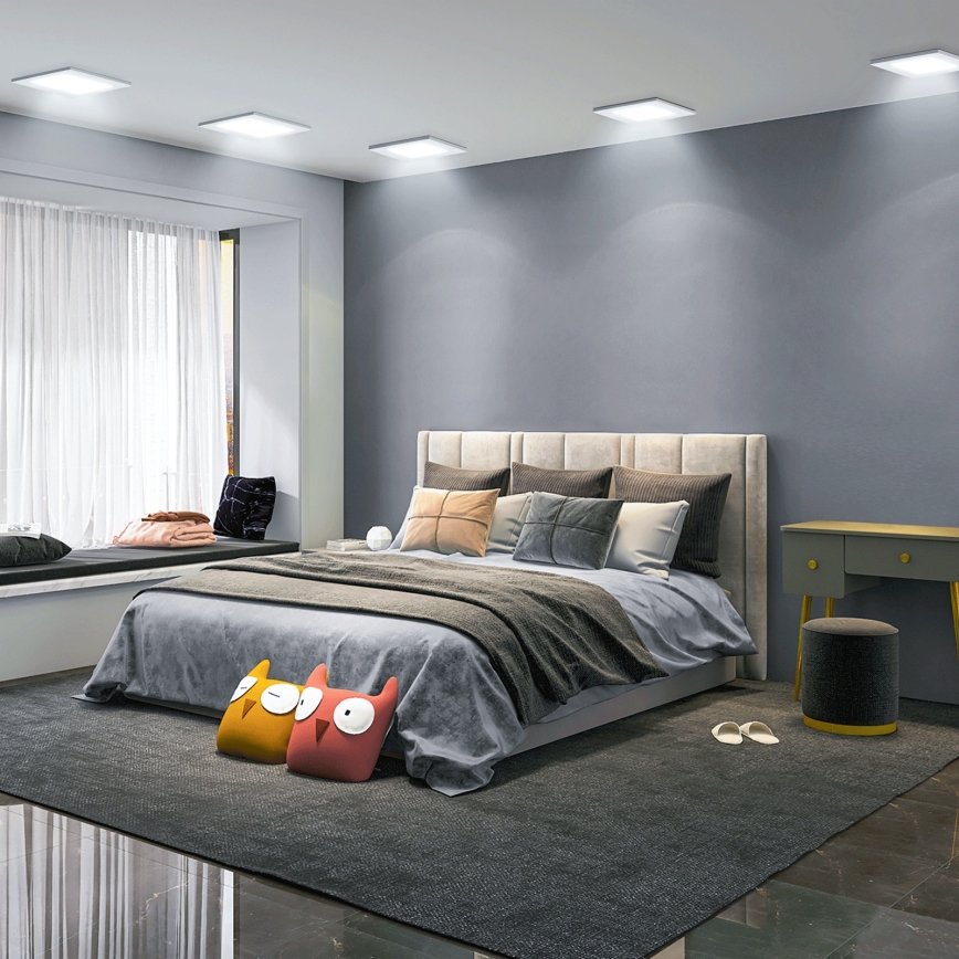 Aigostar - Вградено LED осветително тяло LED/12W/230V 6500K 17,5x17,5 cm бяло