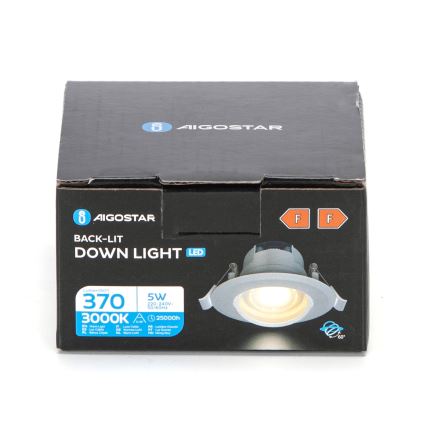 Aigostar - Вградено LED осветително тяло LED/5W/230V 3000K Ø 8,5 cm бяло