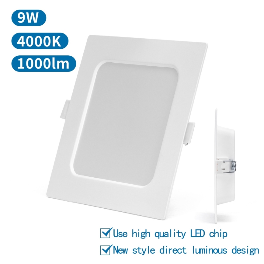 Aigostar - Вградено LED осветително тяло LED/9W/230V 4000K 14,5x14,5 cm бяло