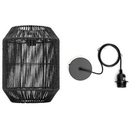 Aigostar - Висяща лампа на кабел 1xE27/60W/230V черна Ø 23 см