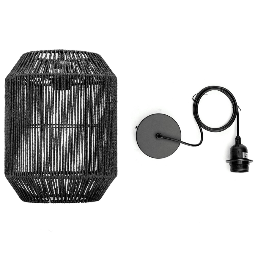 Aigostar - Висяща лампа на кабел 1xE27/60W/230V черна Ø 23 см