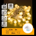 Aigostar - Външен LED гирлянд 50xLED/3xAA/8 функции 5,3 m IP44 топла бяла