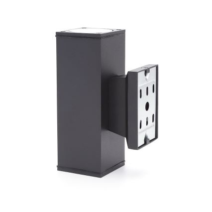 Aigostar - Външен стенен аплик 2xGU10/230V IP65 черен, квадратен