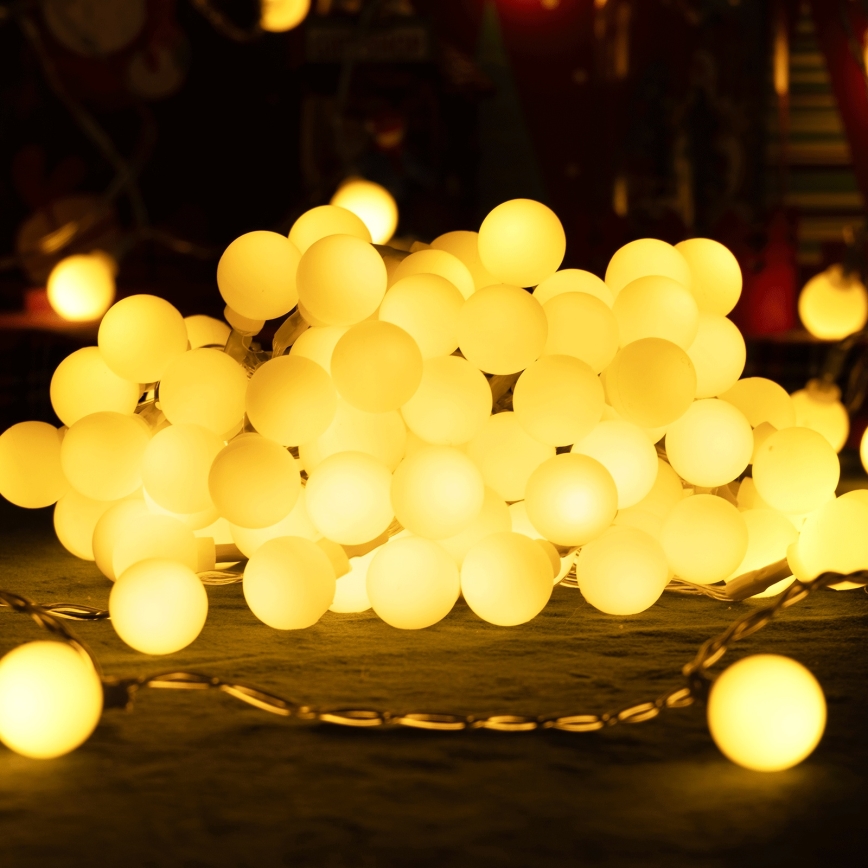 Aigostar - Външен LED декоративен гирлянд 50xLED/8 функции 5 m IP44 топла бяла
