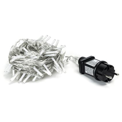 Aigostar - Външна LED гирлянда 50xLED/8 функции 8m IP44 студено бяло