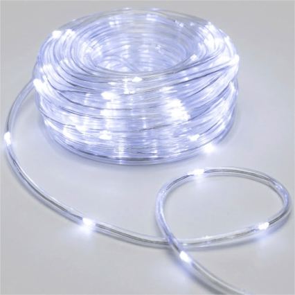 Aigostar - LED външен коледен гирлянд 100xLED/8 режима 3xAA 10,3m IP44 студено бяло