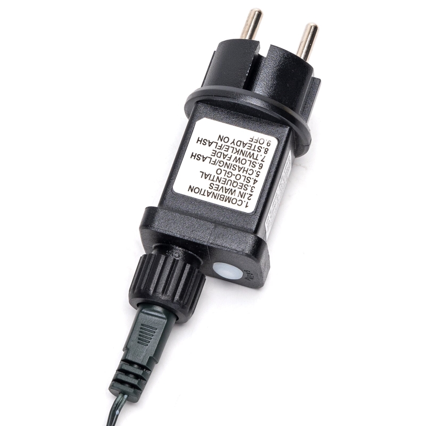 Aigostar - Външна LED коледна гирлянда, 200 LED, 8 функции, 8 м, IP44, студено бяло