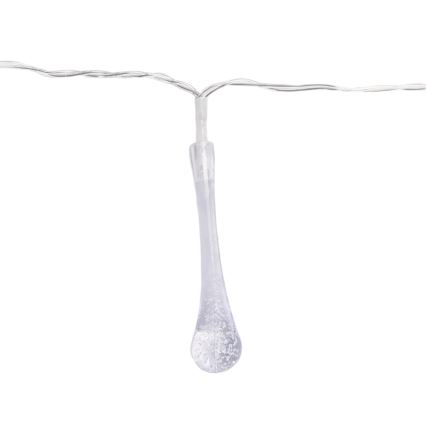 Aigostar - LED външна коледна гирлянда 25xLED/8 режима 3xAA 2,5m IP44 многоцветни капки