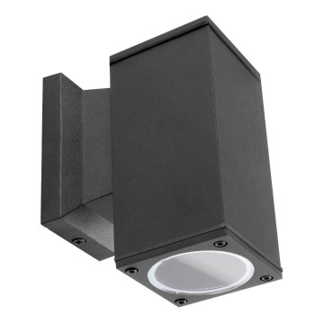 Aigostar - Външно стенно осветително тяло 1xGU10/230V IP65, черно, правоъгълно