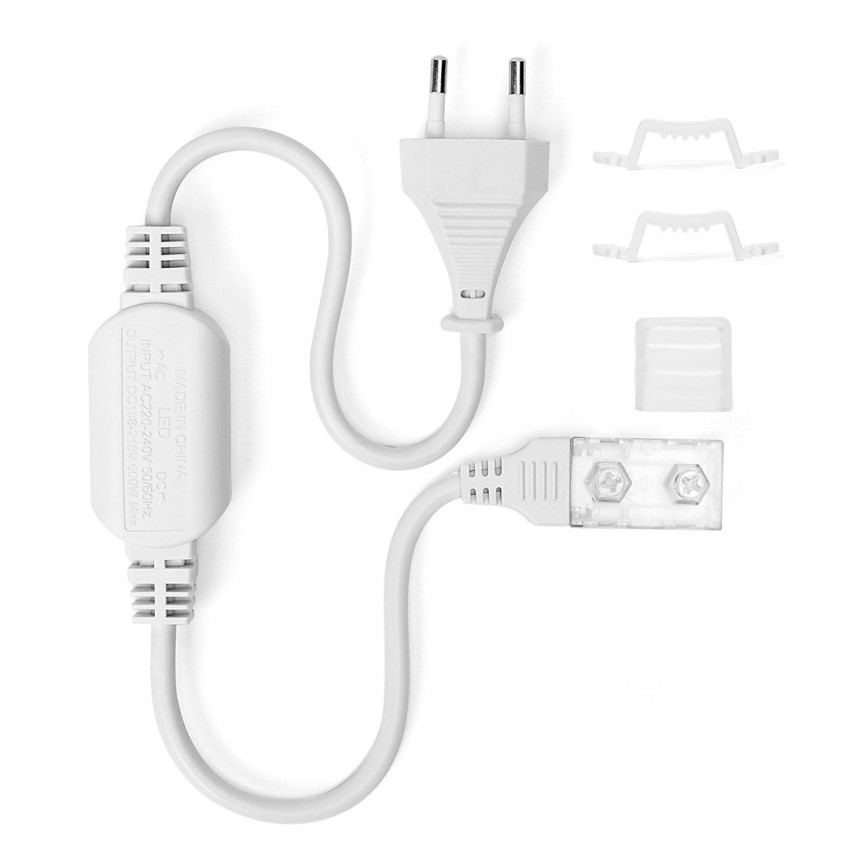 Aigostar - Захранване за LED ленти 10 мм, 600 W/230 V, бяло