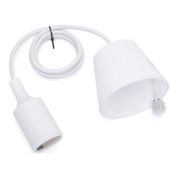Aigostar - Захранващ кабел 1xE27/60W/250V бял