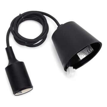 Aigostar - Захранващ кабел 1xE27/60W/250V черен