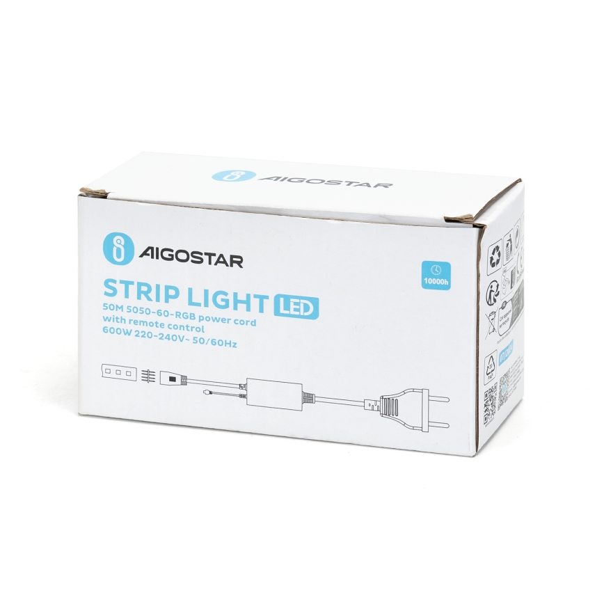 Aigostar - Захранващ кабел за LED RGB лента 1000W/230V с дистанционно управление