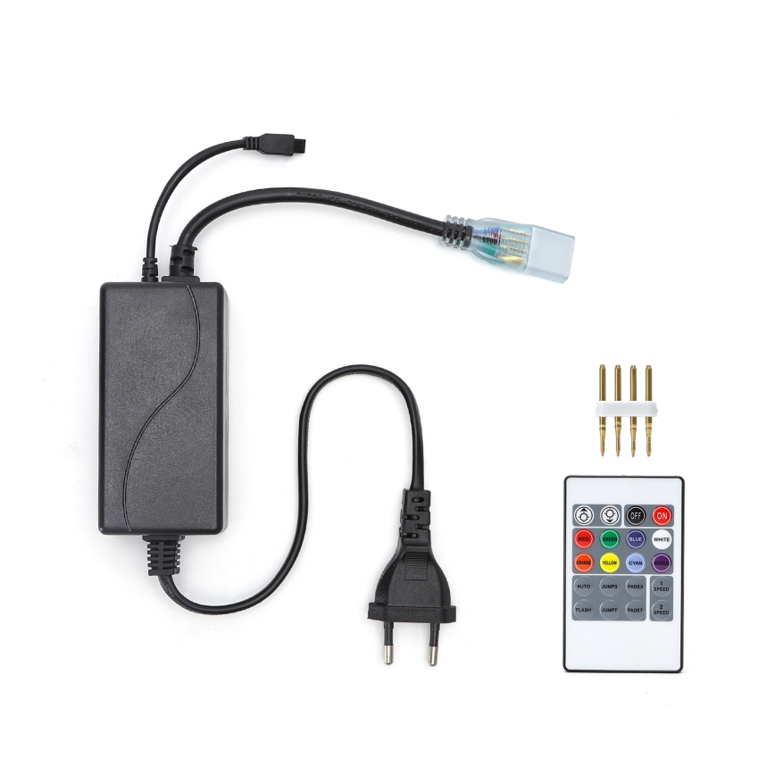 Aigostar - Захранващ кабел за LED RGB лента 600W/230V с дистанционно управление