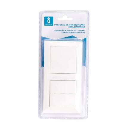 Aigostar - К-кт 2бр. домашен превключвател с рамка