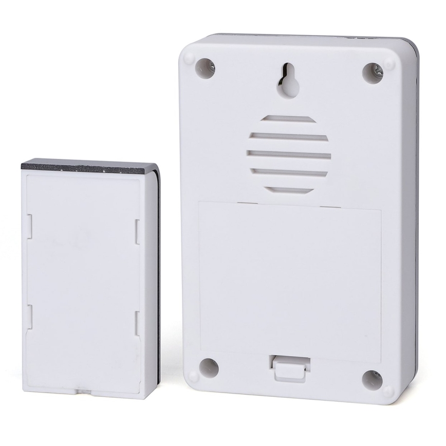 Aigostar - К-кт 2x Безжичен звънец 3xAA/12V IP44 бял