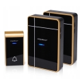 Aigostar - К-кт 2x Безжичен звънец 3xAA/12V IP44 черен