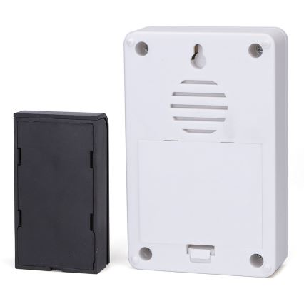 Aigostar - К-кт 2x Безжичен звънец 3xAA/12V IP44 бял/черен