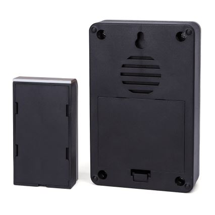 Aigostar - К-кт 2x Безжичен звънец 3xAA/12V IP44 черен