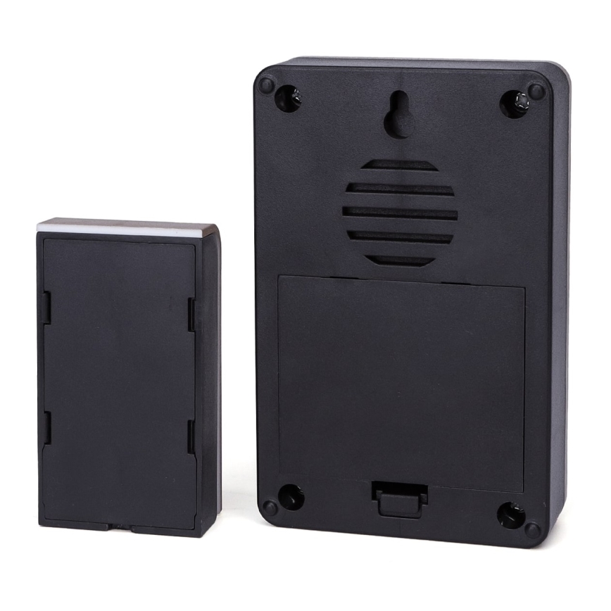 Aigostar - К-кт 2x Безжичен звънец 3xAA/12V IP44 черен