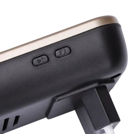 Aigostar - К-кт 2x Безжичен звънец за контакт 230V/12V IP44 черен/меден