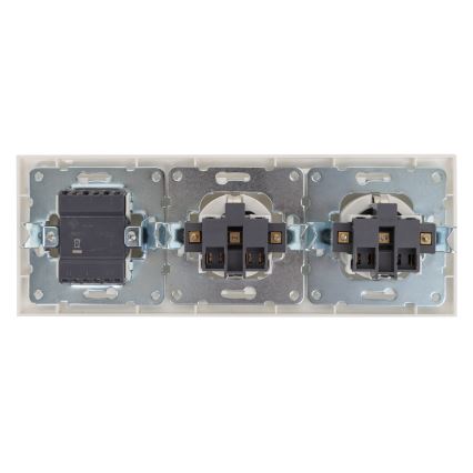 Aigostar - К-кт 2x Домашен контакт с ключ 2x16A/250V