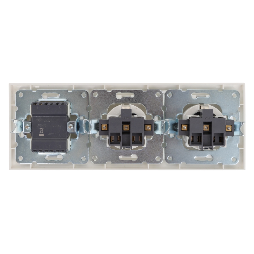 Aigostar - К-кт 2x Домашен контакт с ключ 2x16A/250V