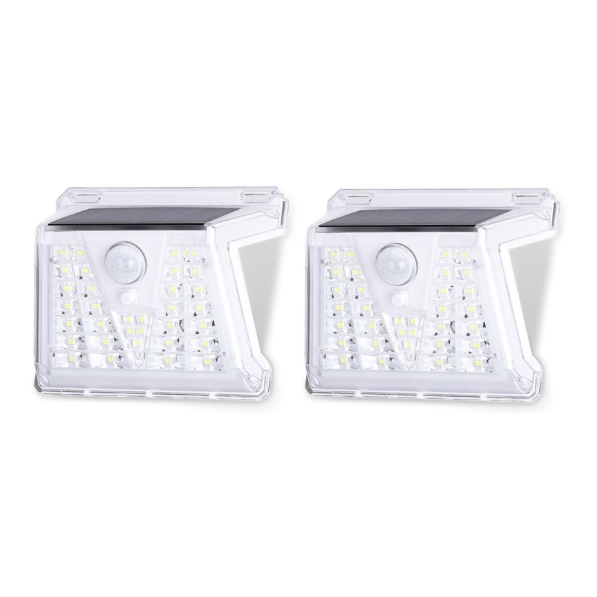 Aigostar - К-кт 2x LED Екстериорна соларна лампа със сензор LED/1,48W/3,7V IP65 1200 mAh
