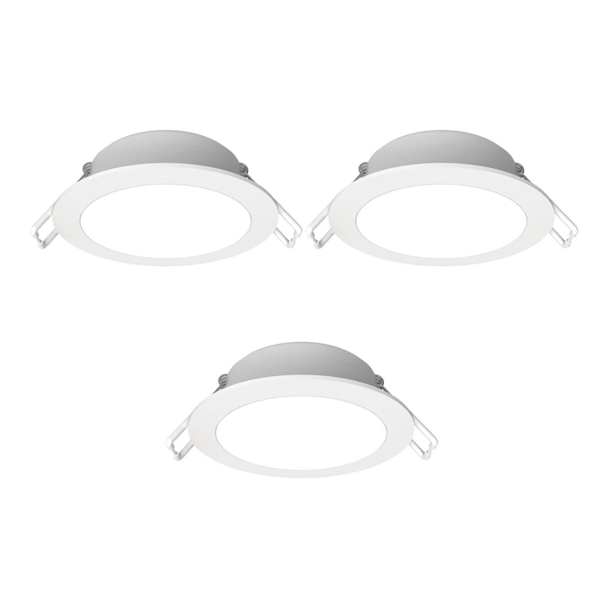 Aigostar - К-кт 3x LED Екстериорна лампа за вграждане LED/4,8W/230V 3000K IP65 бял