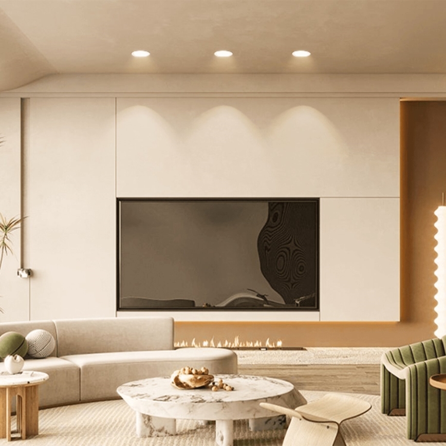 Aigostar - К-кт 3x LED Екстериорна лампа за вграждане LED/4,8W/230V 3000K IP65 бял
