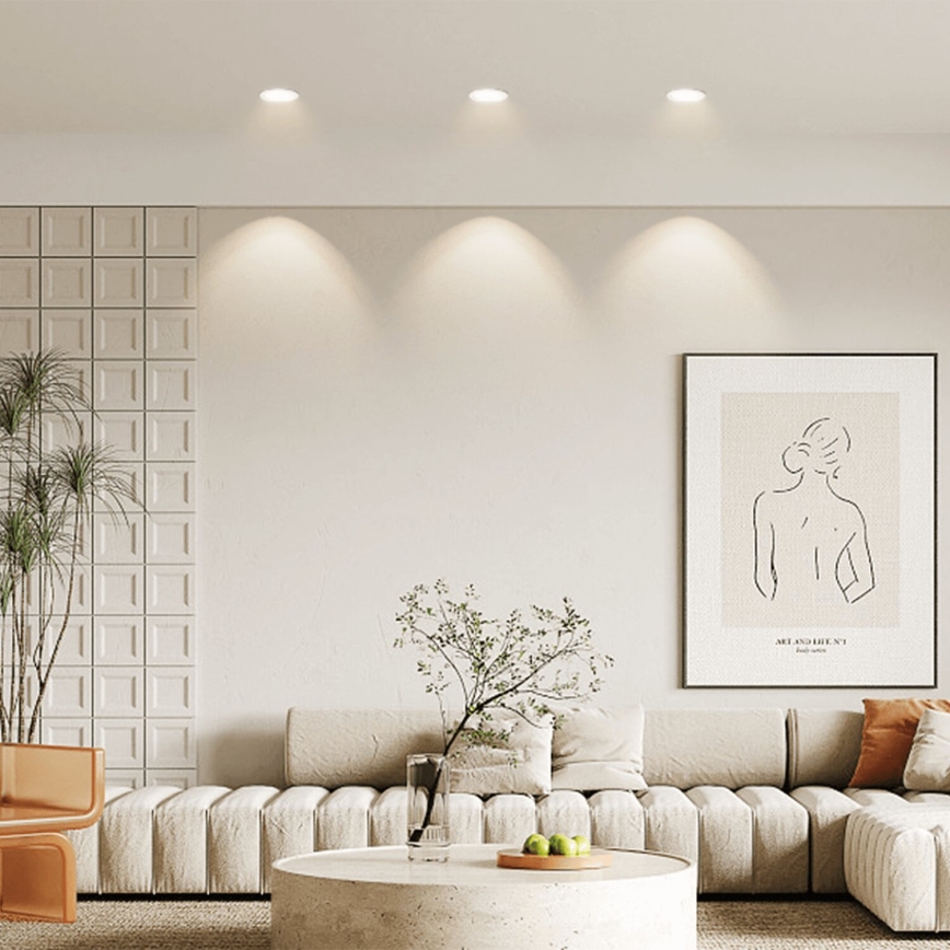 Aigostar - К-кт 3x LED Екстериорна лампа за вграждане LED/4,8W/230V 4000K IP65 бял